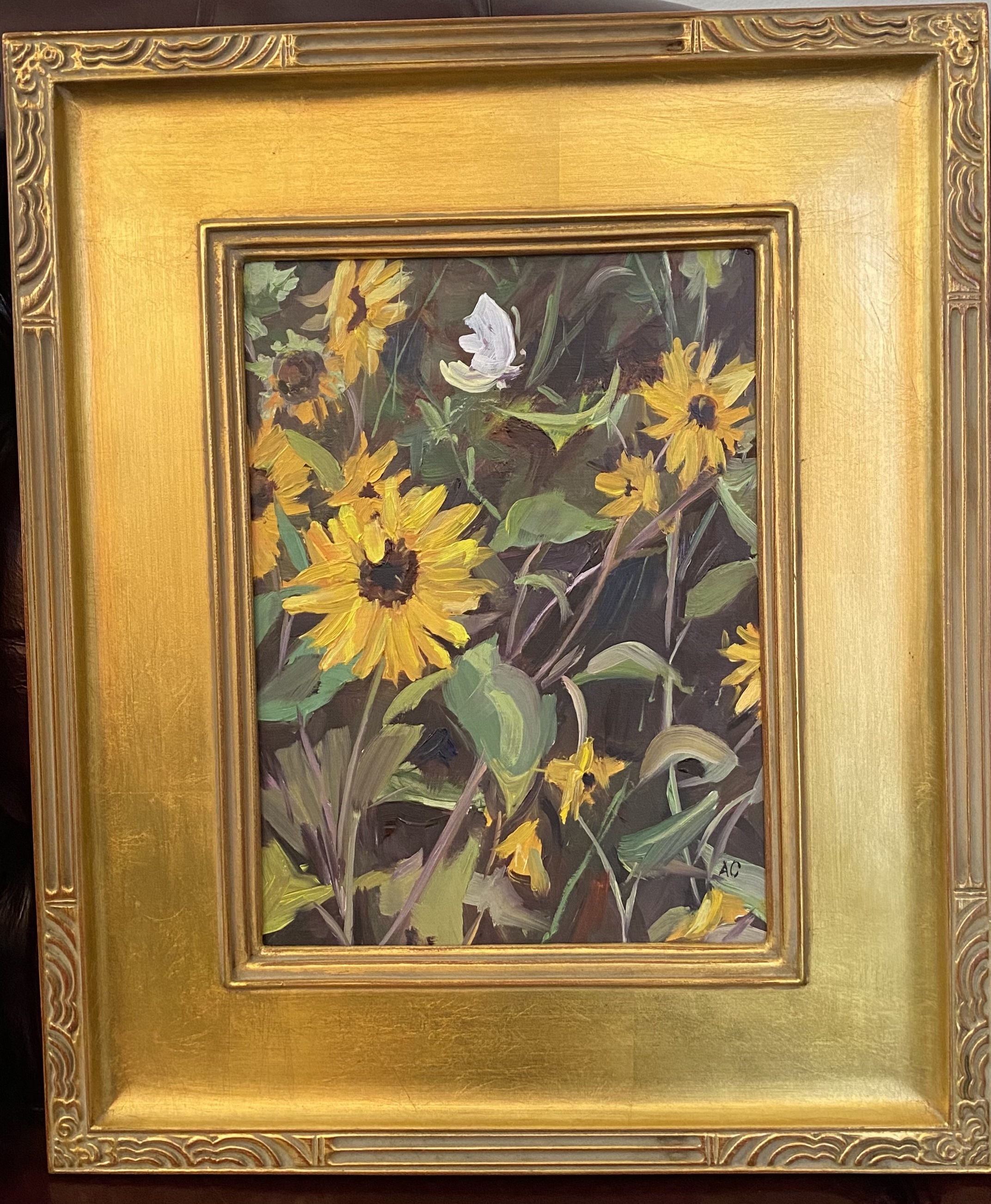 Sunflowers and a Butterfly
Oil
9" X 12"
$275.