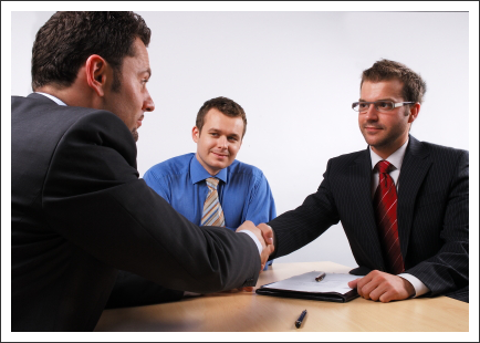 Handshake at the business meeting