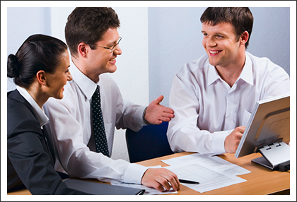 Conversation of business people||||