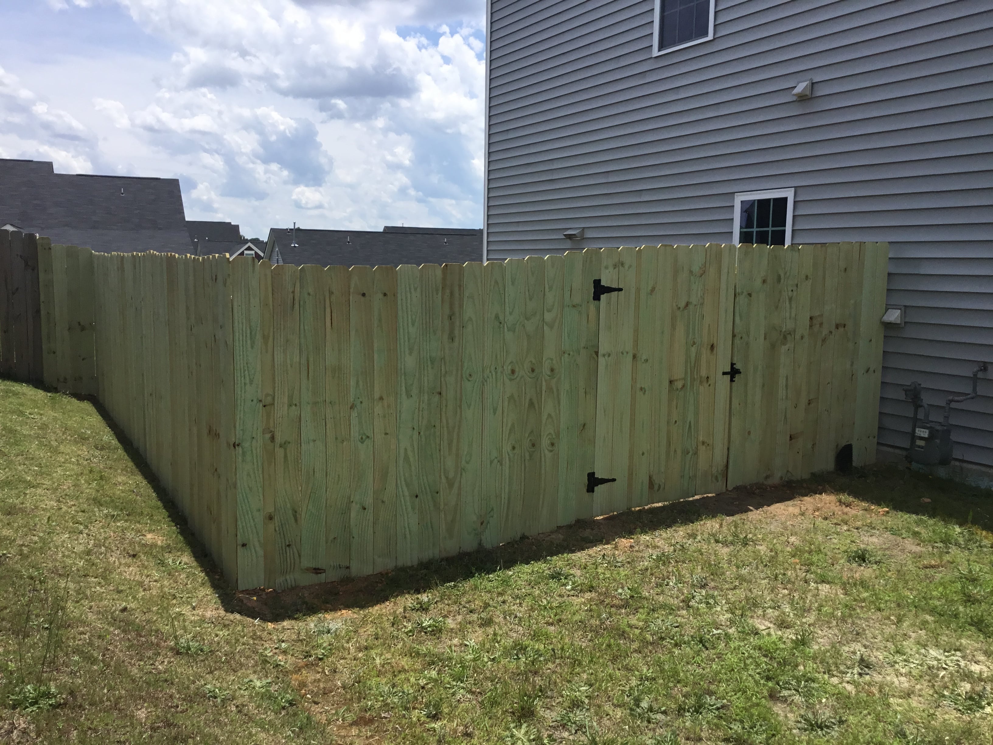 Wood Fence With Door