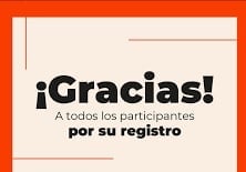 Mensaje de agradecimiento: ¡Gracias! a todos los participantes por su registro sobre fondo claro con borde rojo Mensaje de agradecimiento: ¡Gracias! a todos los participantes por su registro sobre fondo claro con borde rojo