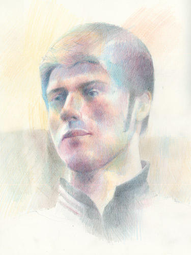 Fabio #2 - 16" x 12" coloured pencils