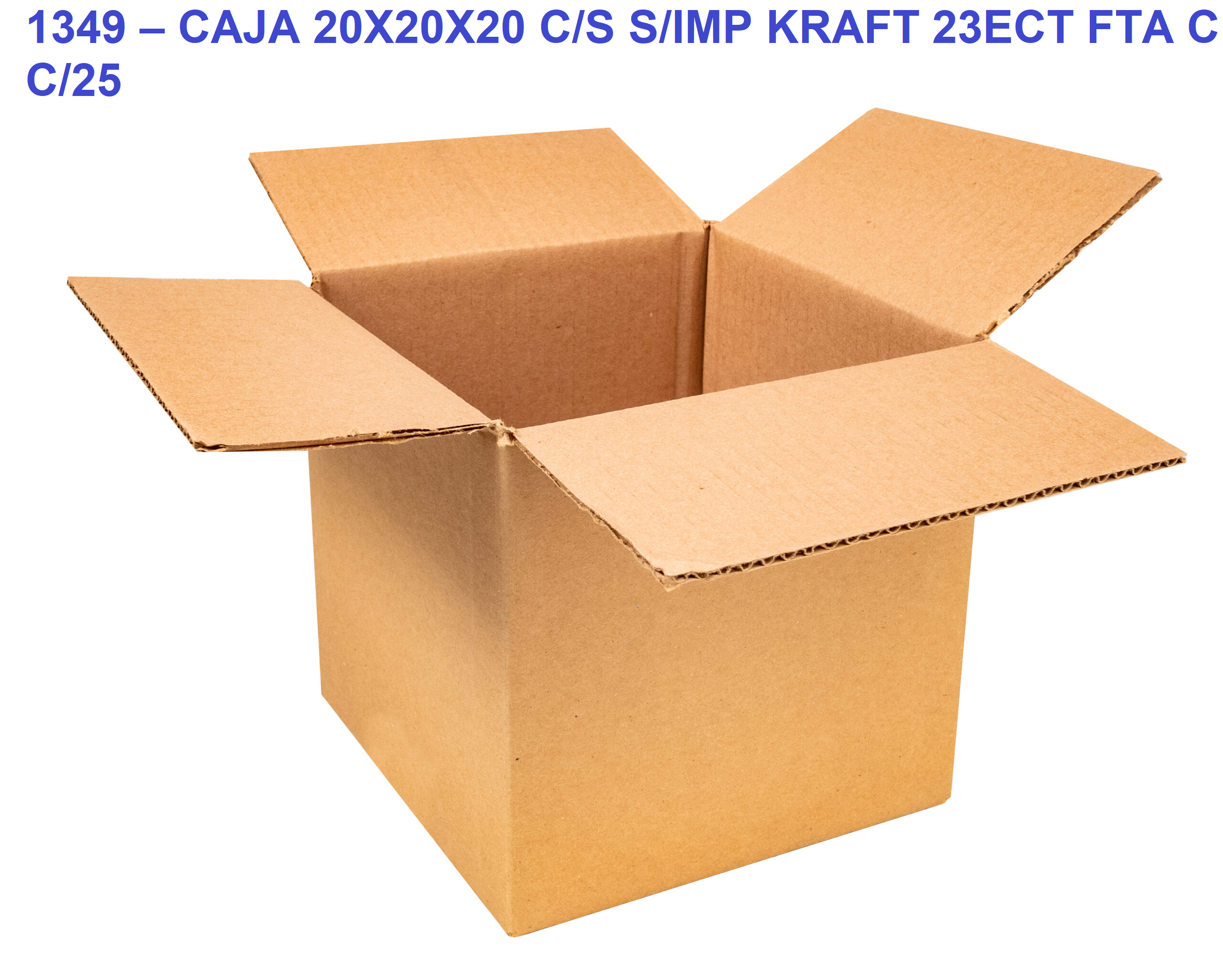 CAJA RM-66005 20X20X20 C/S S/IMP KRAFT 23ECT FTA C C/25