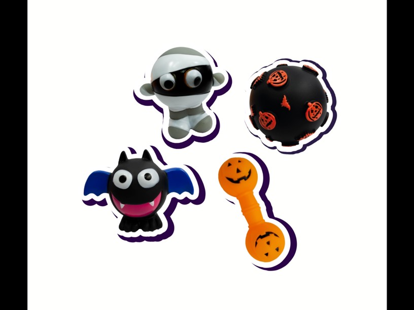 SP-3435 SHARPAW JUGUETE 
CHILLON HALLOWEEN SURTIDO 2
 (4 PZS)
