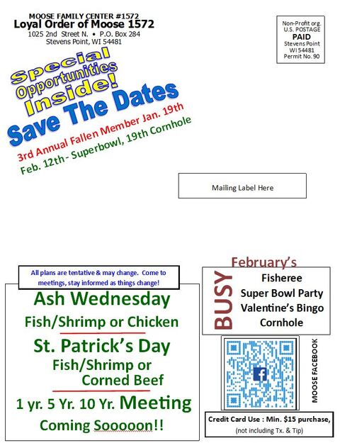 Moose Family Center #1572 Stevens Point, WI - Members Only - Home