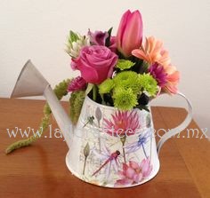 MD - 109  $690
Hermosa regadera acompañada de flores de temporada