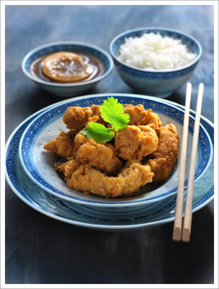 Chinese lemon chicken accompanied||||