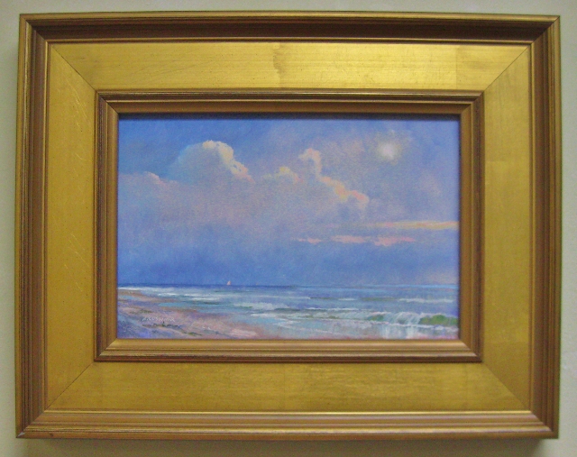 Beach Clouds, 8 x 12 Oil on Panel