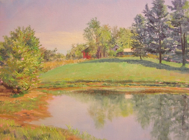 31. Howard  County Farm  Pond,  W. Friendship,  8x10 oil on canvas