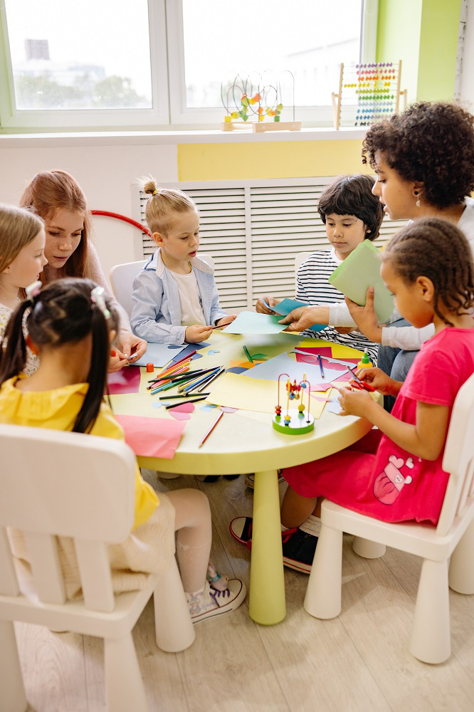 school kids and supplies