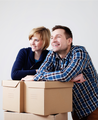 Couple with Moving Boxes||||