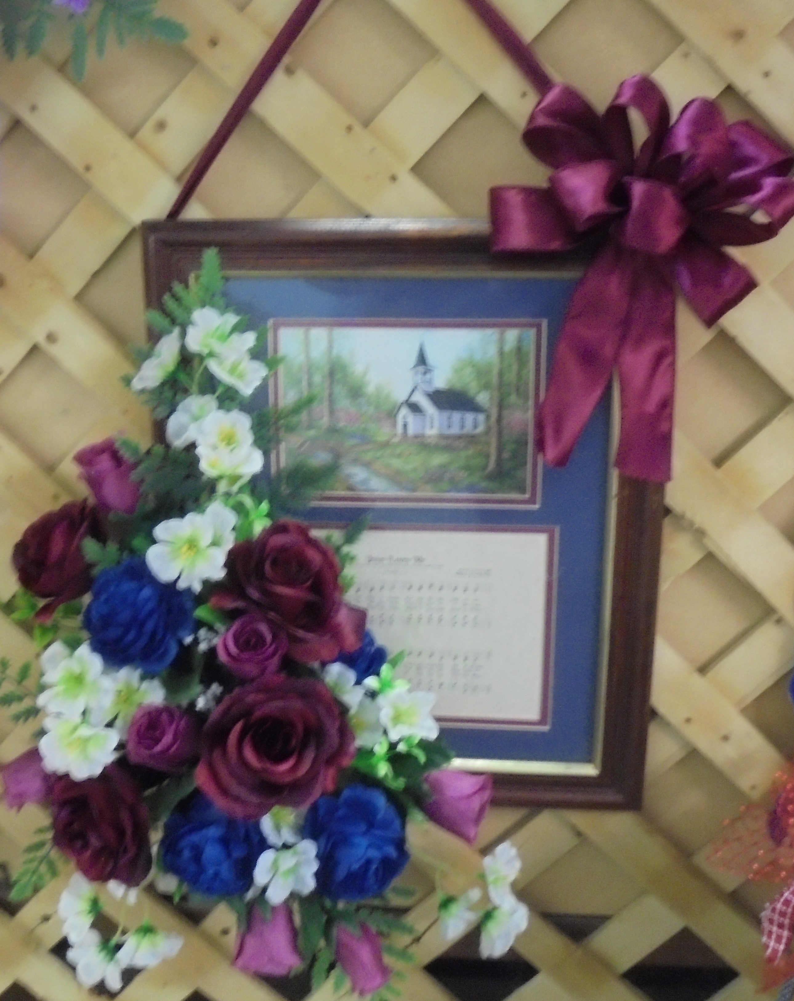 (29)  Picture With Silk Flowers
(Jesus Loves Me)
$65.00
