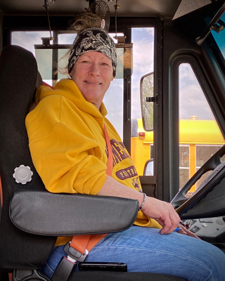 Heather started with us 18 years ago way back in 2004!  She did take a short hiatus but is now back at our Waconia facilities.  
Heather does a wide variety of charter, sub & other routes. She has probably driven every bus we own!  Heather really likes all the kids and driving them to different events.
When Heather is not driving, she likes going to the family cabin.