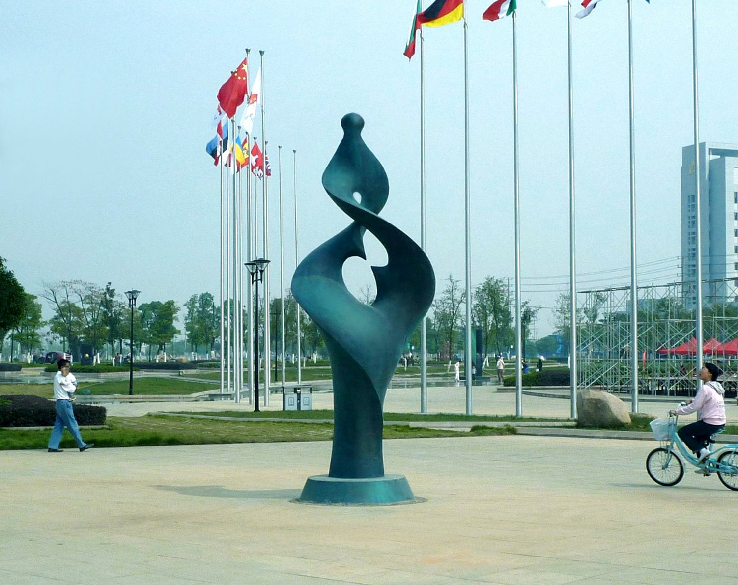 Wind dance, bronze, Tongling sculpture park, China