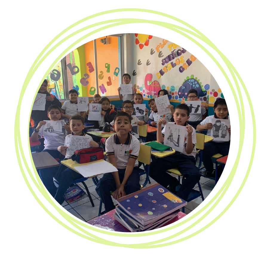 Happy kids holding notebooks