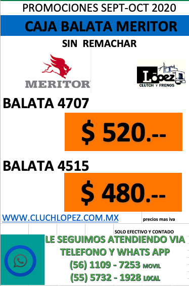 BALATA 4515 BALATA 4707 BALATA MERITOR