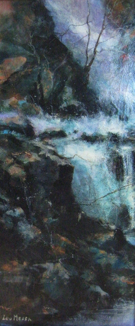 Messa, The Great Fall, 12" x 7" Acrylic