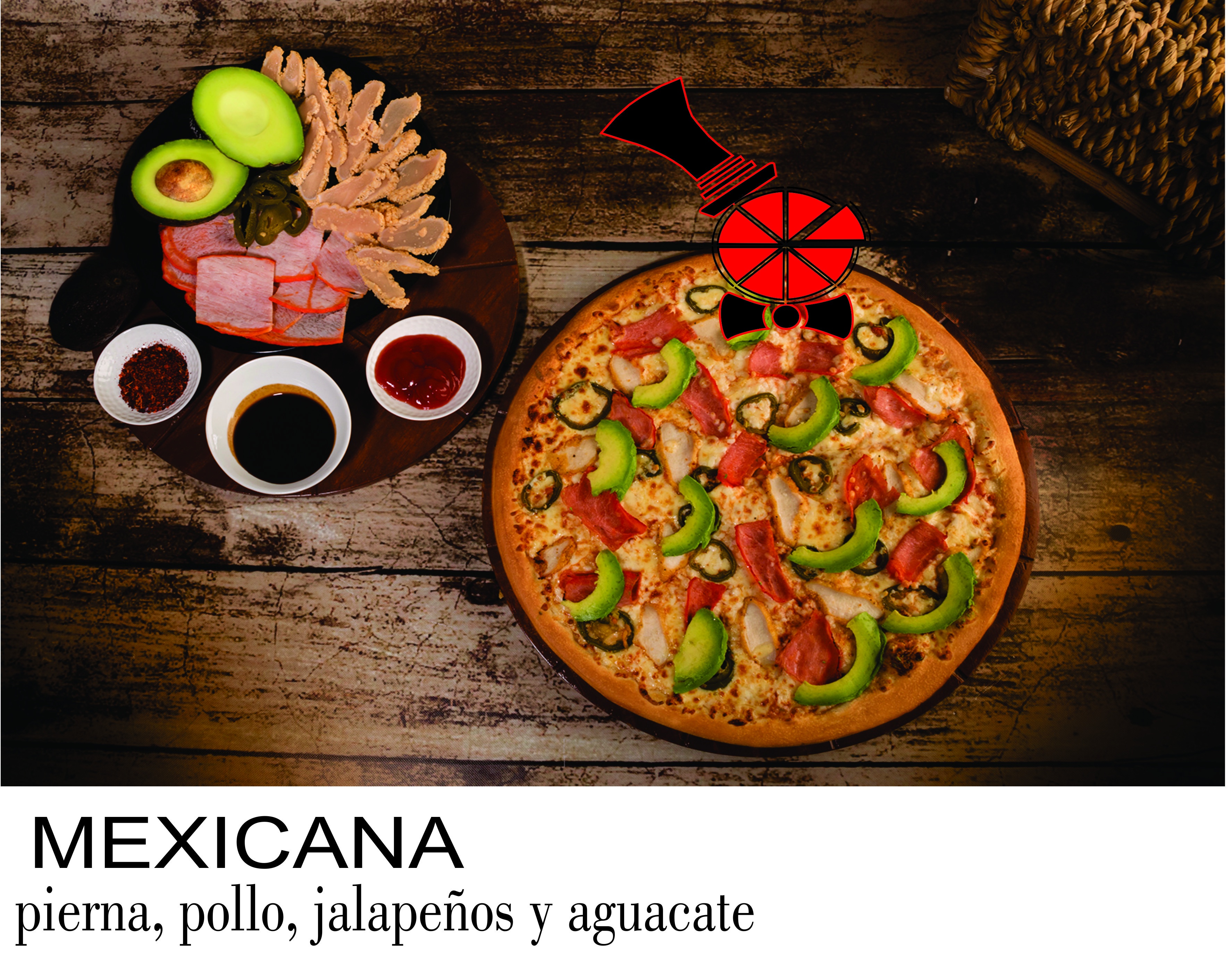 MEXICANA
pierna, pollo, jalapeños y aguacate