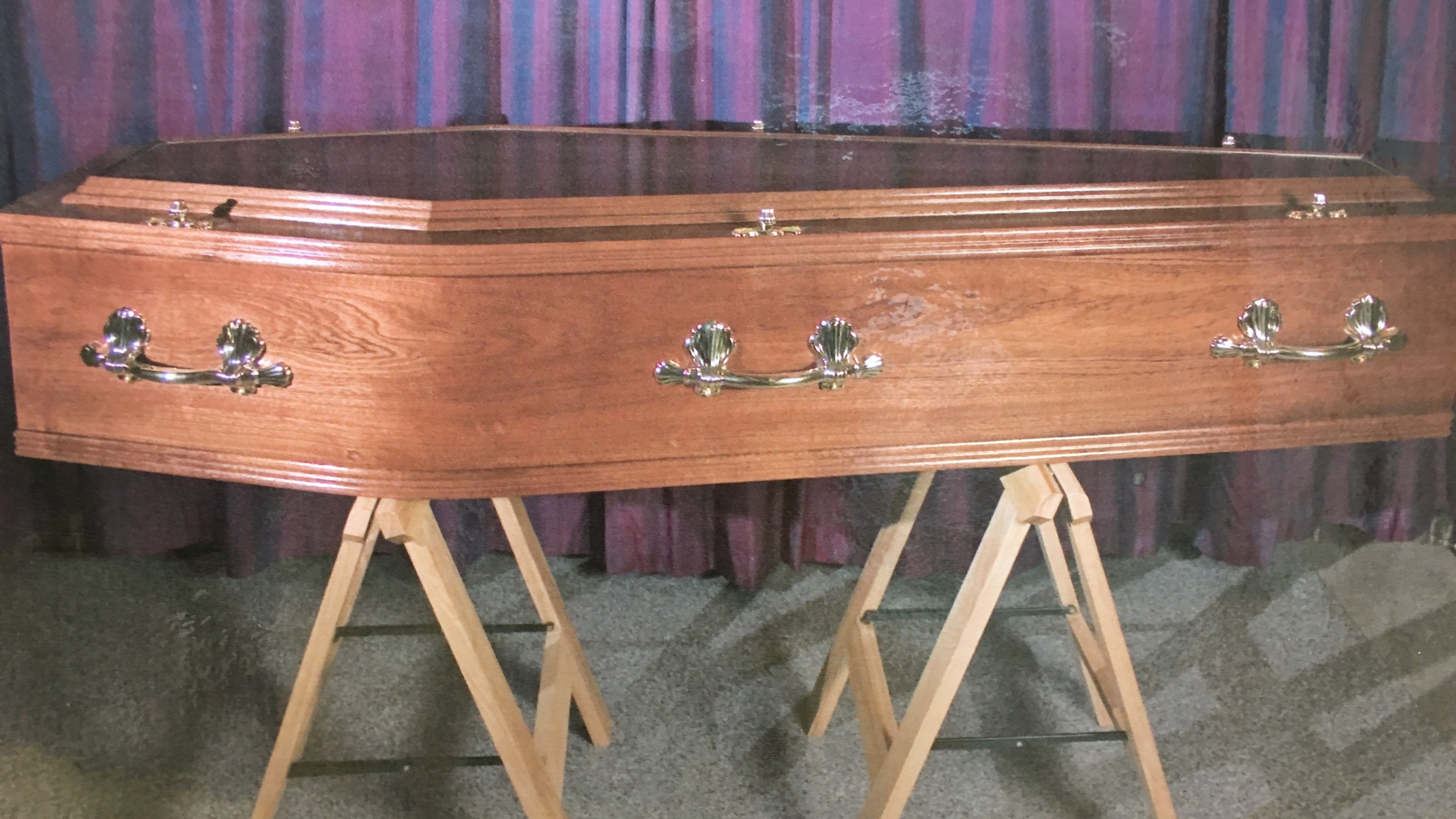 Mahogany Veneered Coffin