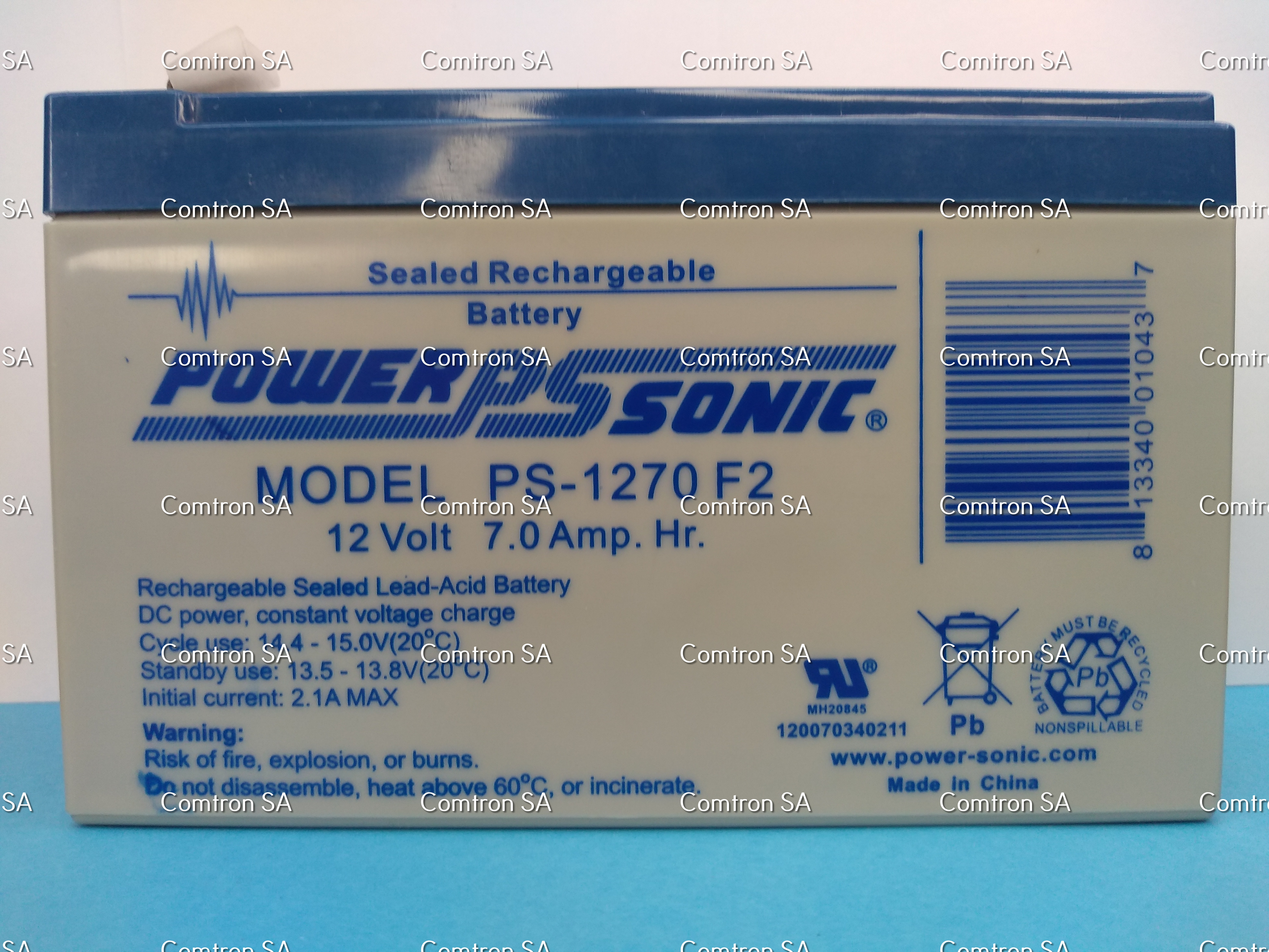 PS-1270
12 Volt
7.0 Amp. Hr.