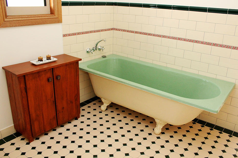 Clawfoot bath in main bathroom