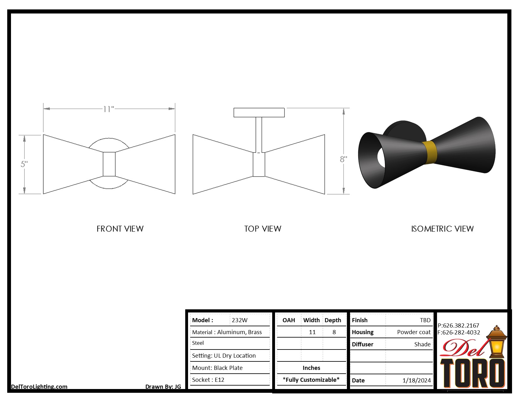 232W-Double Sconce Vanity 