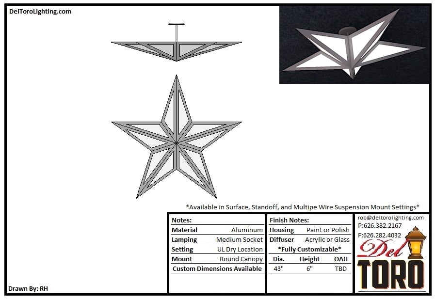 209P-5 Point Star Pendant