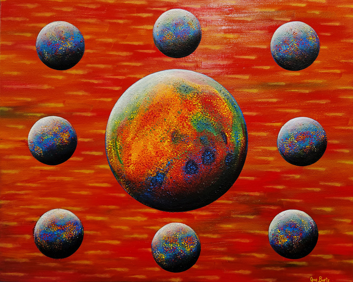 Balloon Burning (Oil on Canvas, 16"x20")