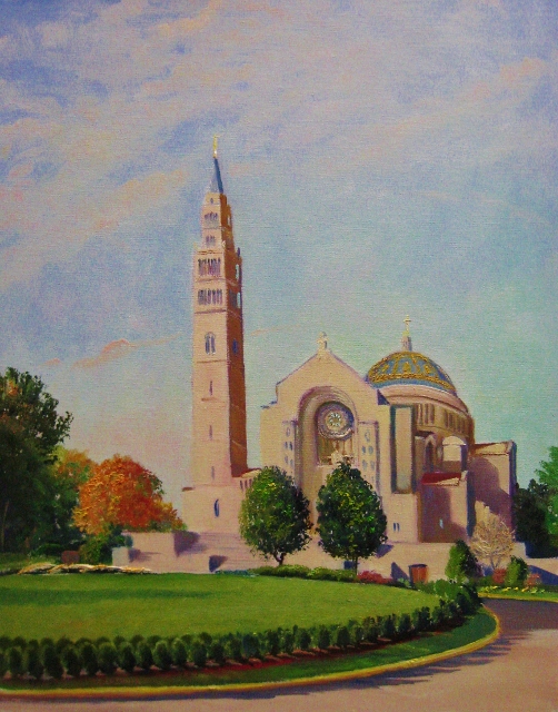 Kushnir, Catholic Shrine, 20x16, Oil