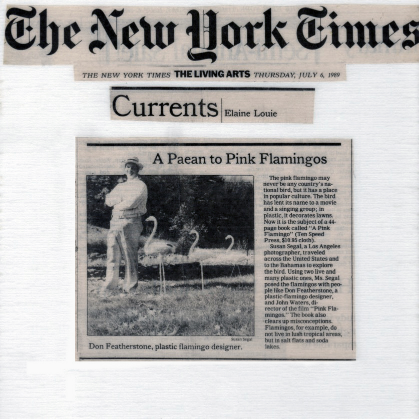 A Pink Flamingo - NY Times Review 1989