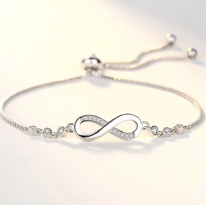 New fine 925 Sterling Silver pretty Crystal Bracelets for Women Fashion Jewelry Party Wedding Accessories Valentine's Day Gifts
