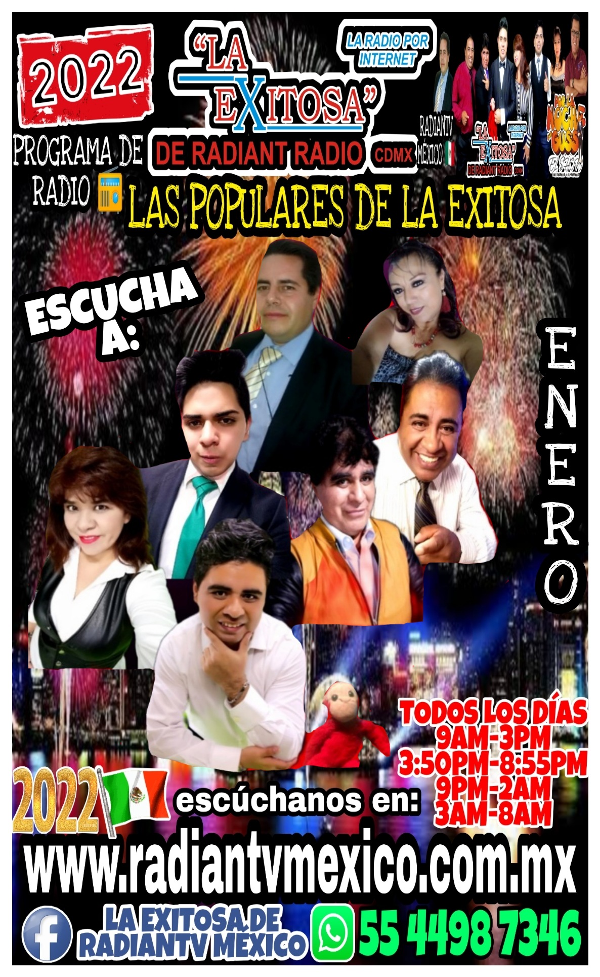 LAS POPULARES DE LA EXITOSA DE RADIANTV MEXICO GUSS RODRIGUEZ ALEX ANTA LIC ARTURO ALEX RODRIGUEZ ARCE