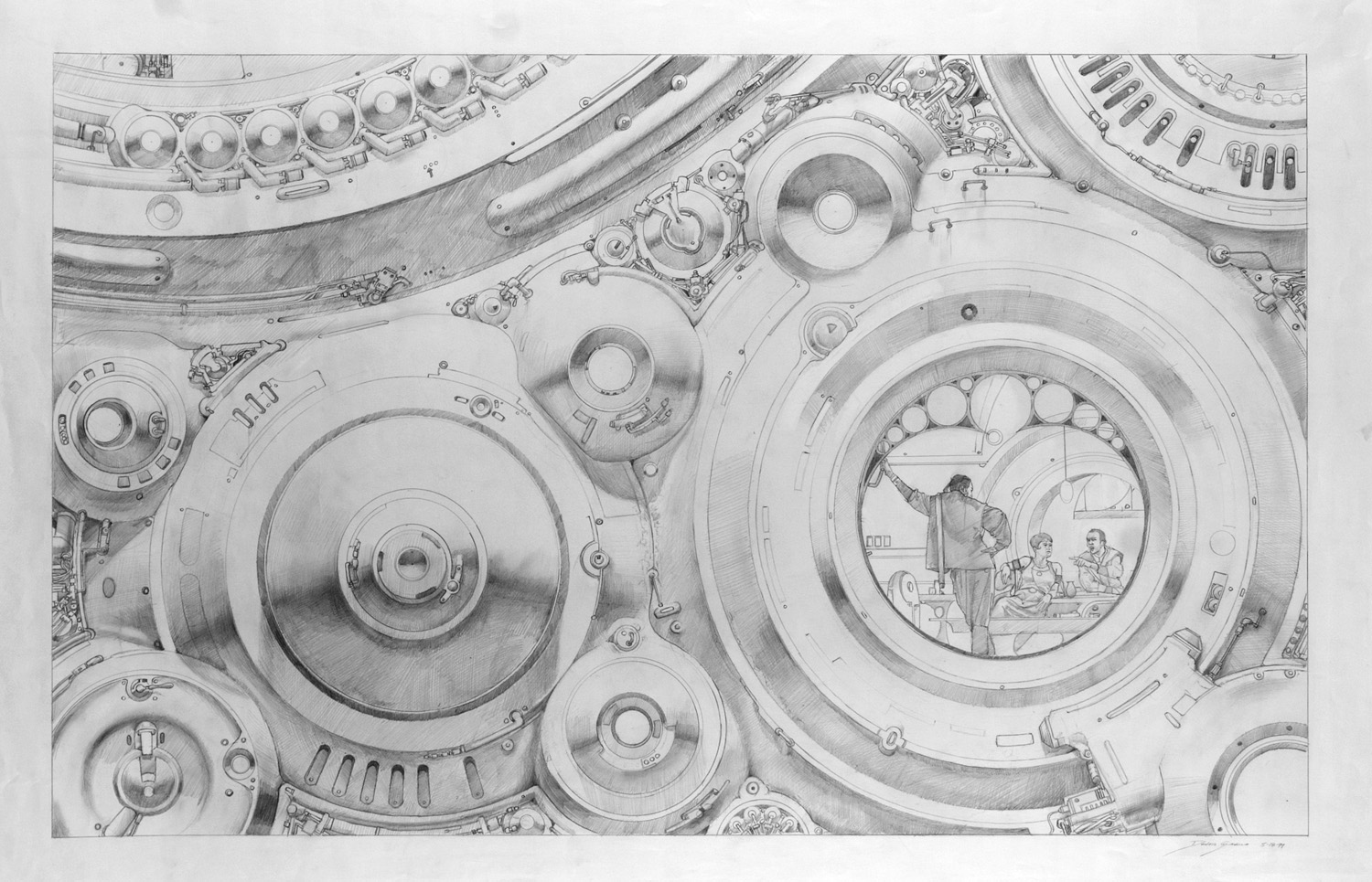 Psychohistorical Crisis
30" x 40"  Graphite on Paper
1999