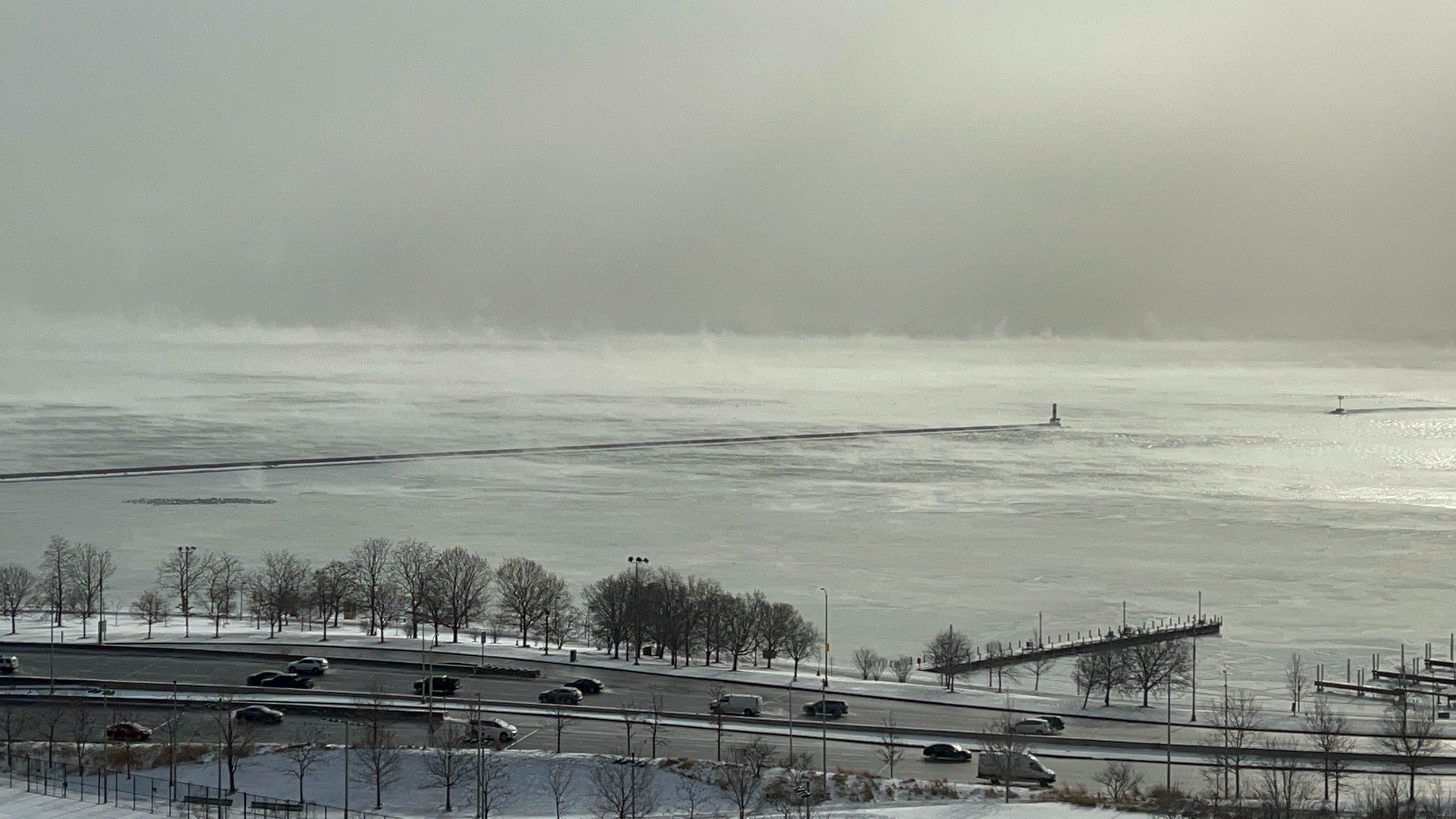 Frozen Lake Michigan