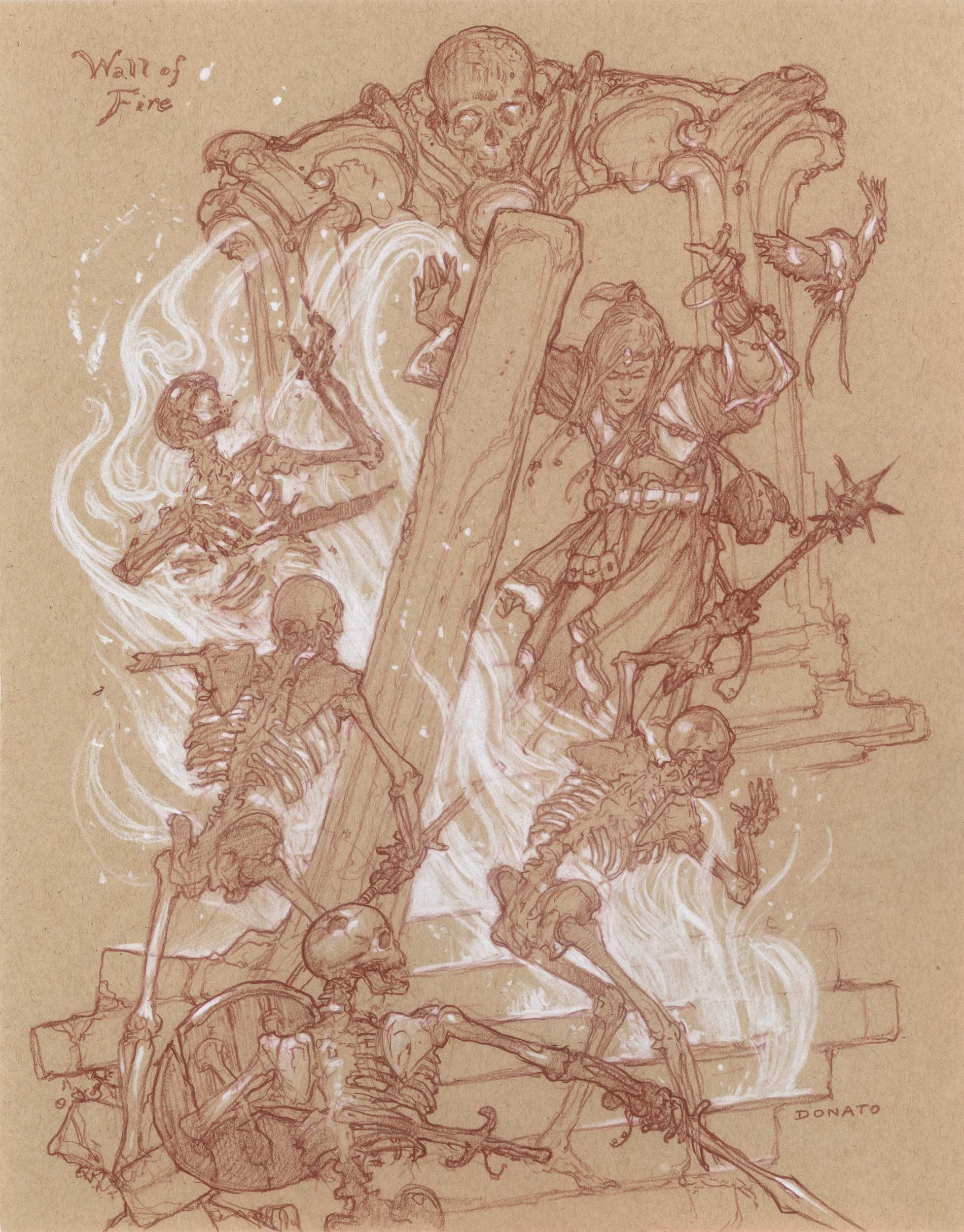 Wall of Fire
14" x 11"  Watercolor Pencil and Chalk on Toned Paper
collection of the artist