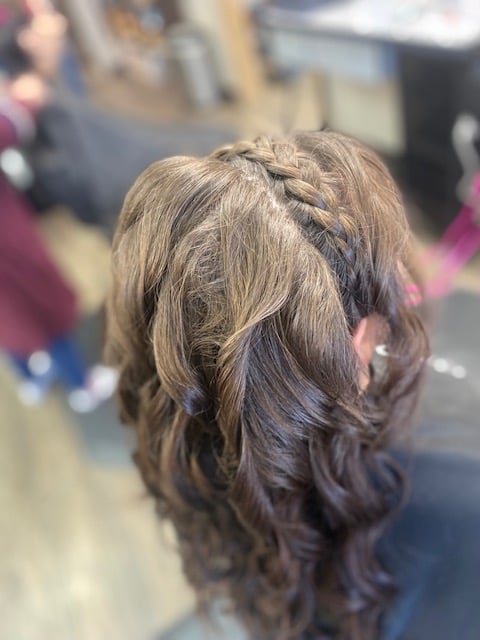 Formal hair with a crown braid by Ryann
