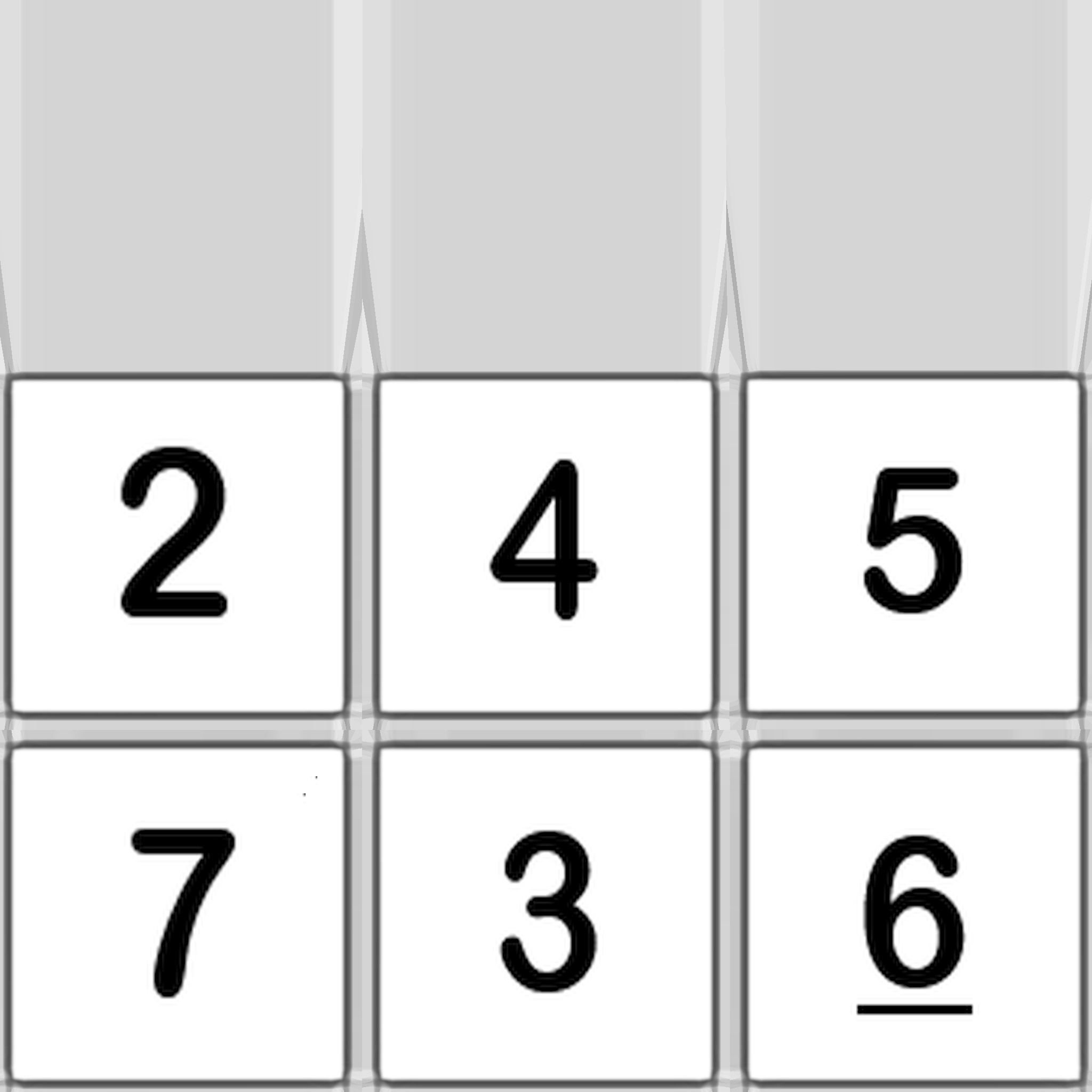 D6 with 2 through 7