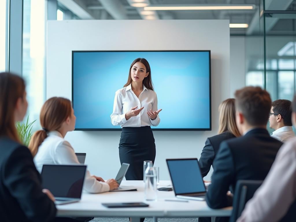 Mujer con mascarilla trabajando en laptop en oficina moderna con plantas y documentos. Mujer con mascarilla trabajando en laptop en oficina moderna con plantas y documentos.