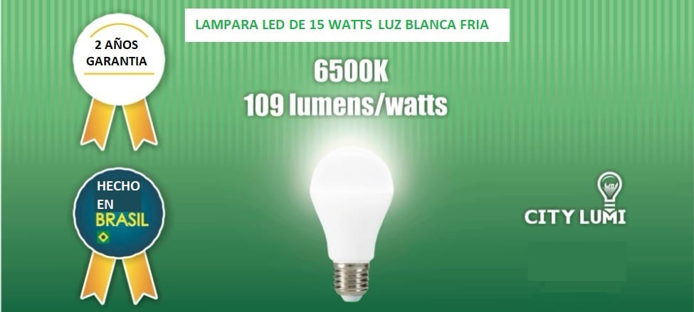 Foco LED luz blanca de 9 watts