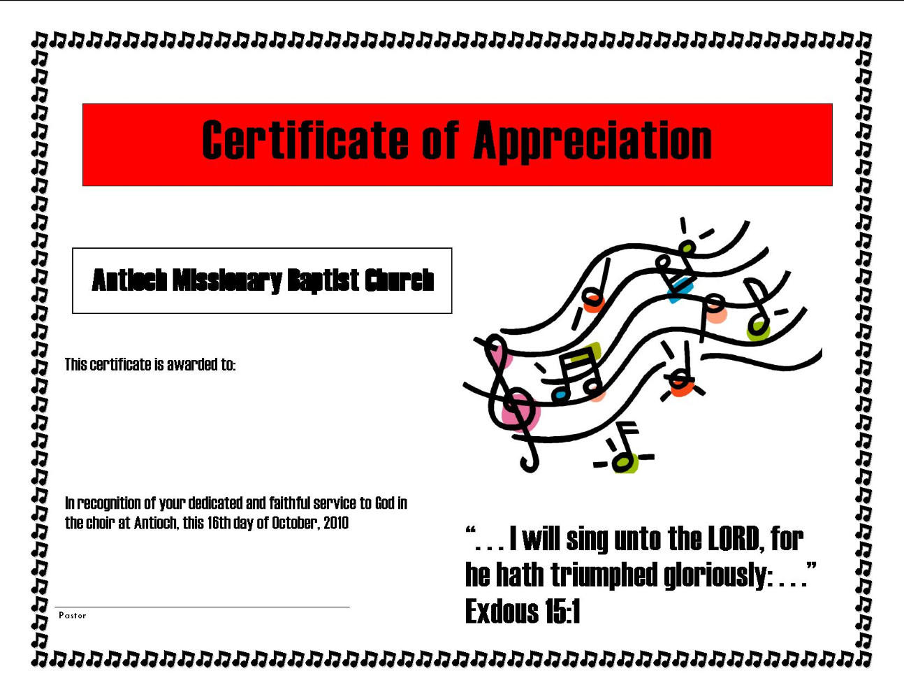 2choir certificate