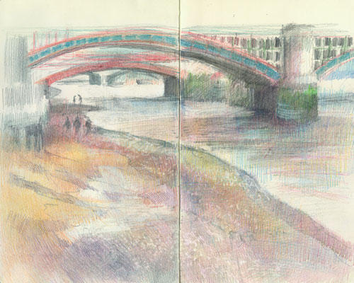 The shoreline at Bankside