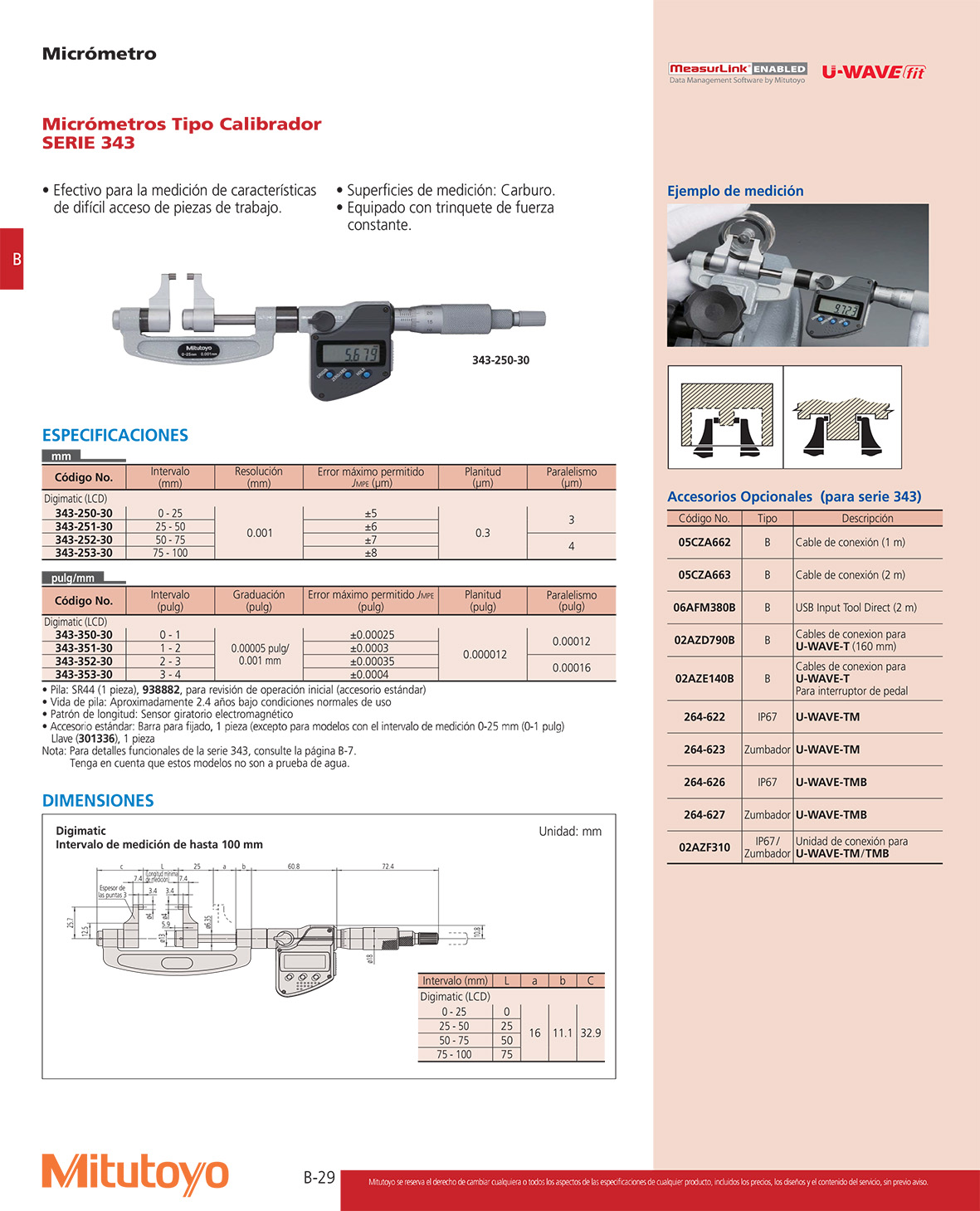 Micrómetros tipo calibrador 