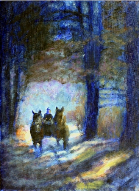 Zimmerman, Snow Path, 12x9 Oil 