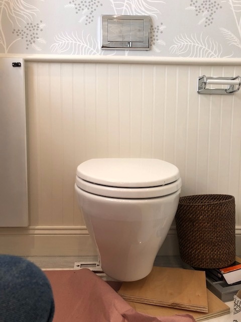 Newly Installed Toilet Bowl