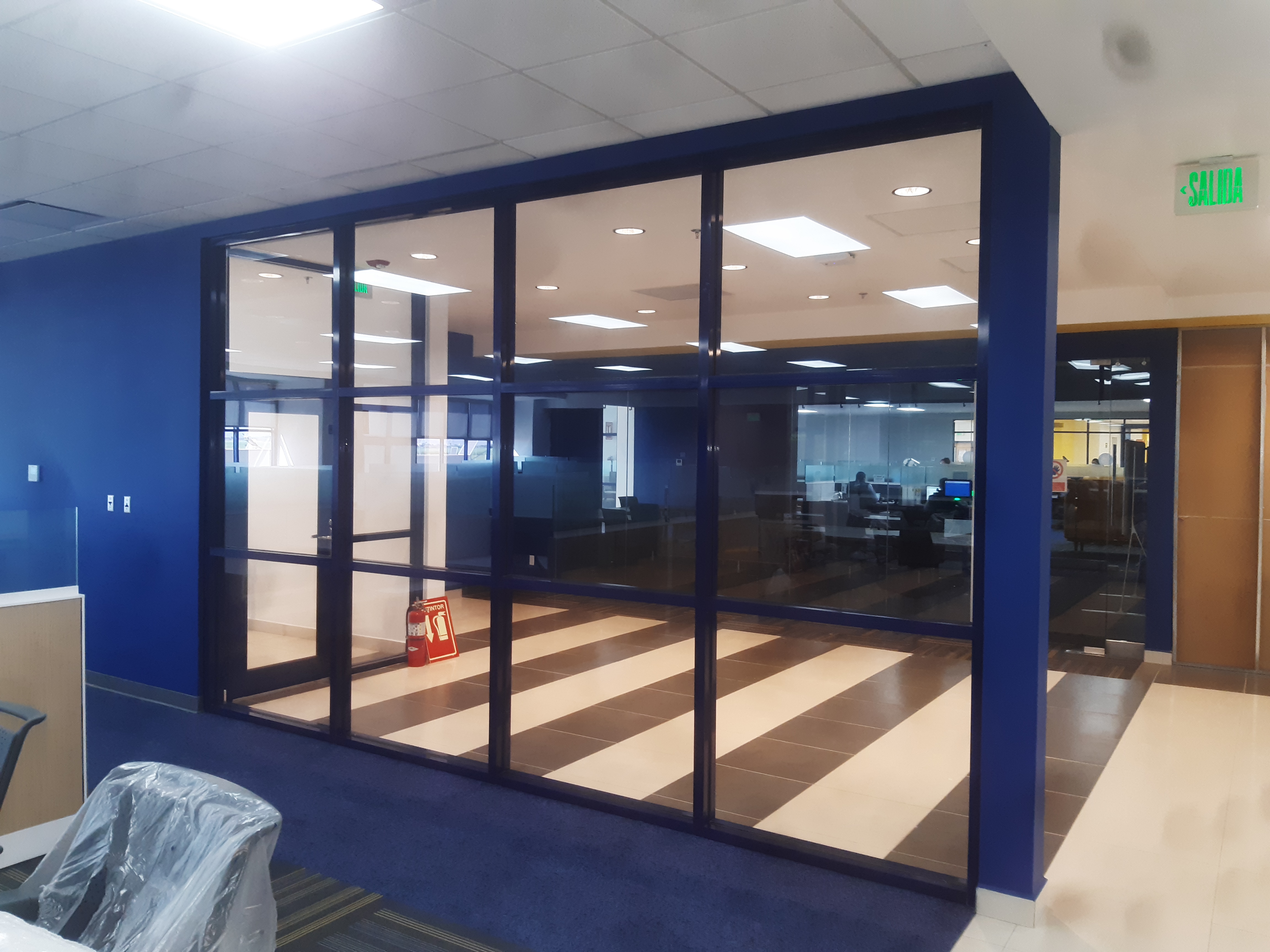 Modern living room with a large sofa