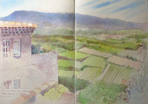 View from the terrace at the Hotel Crillon Le Brave