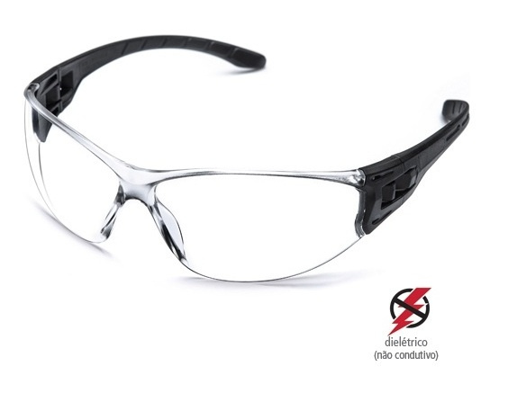 ÓCULOS DE PROTEÇÃO NÃO
CONDUTIVO DE ENERGIA LENTE 
INCOLOR