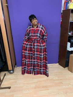 Plaid Maxi Shirt Dress