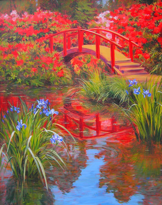 Japanese Footbridge 24x30 sold