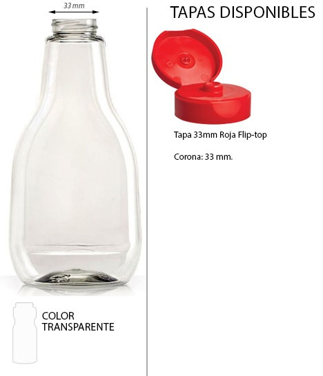 BOTELLA OVAL 500 ML. SQ 
Piezas por empaque:	120